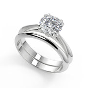 Laylah Double Prong Solitaire Round Cut Diamond Engagement Ring - Nivetta